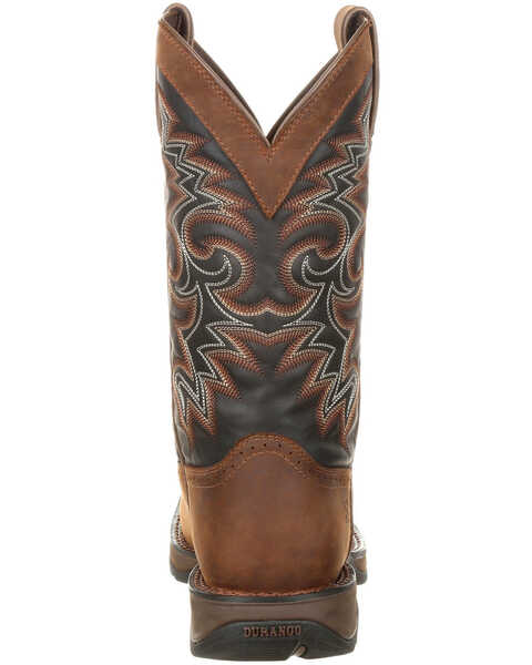 Image #4 - Durango Men's Rebel Pull On Western Performance Boots - Broad Square Toe, Chocolate, hi-res