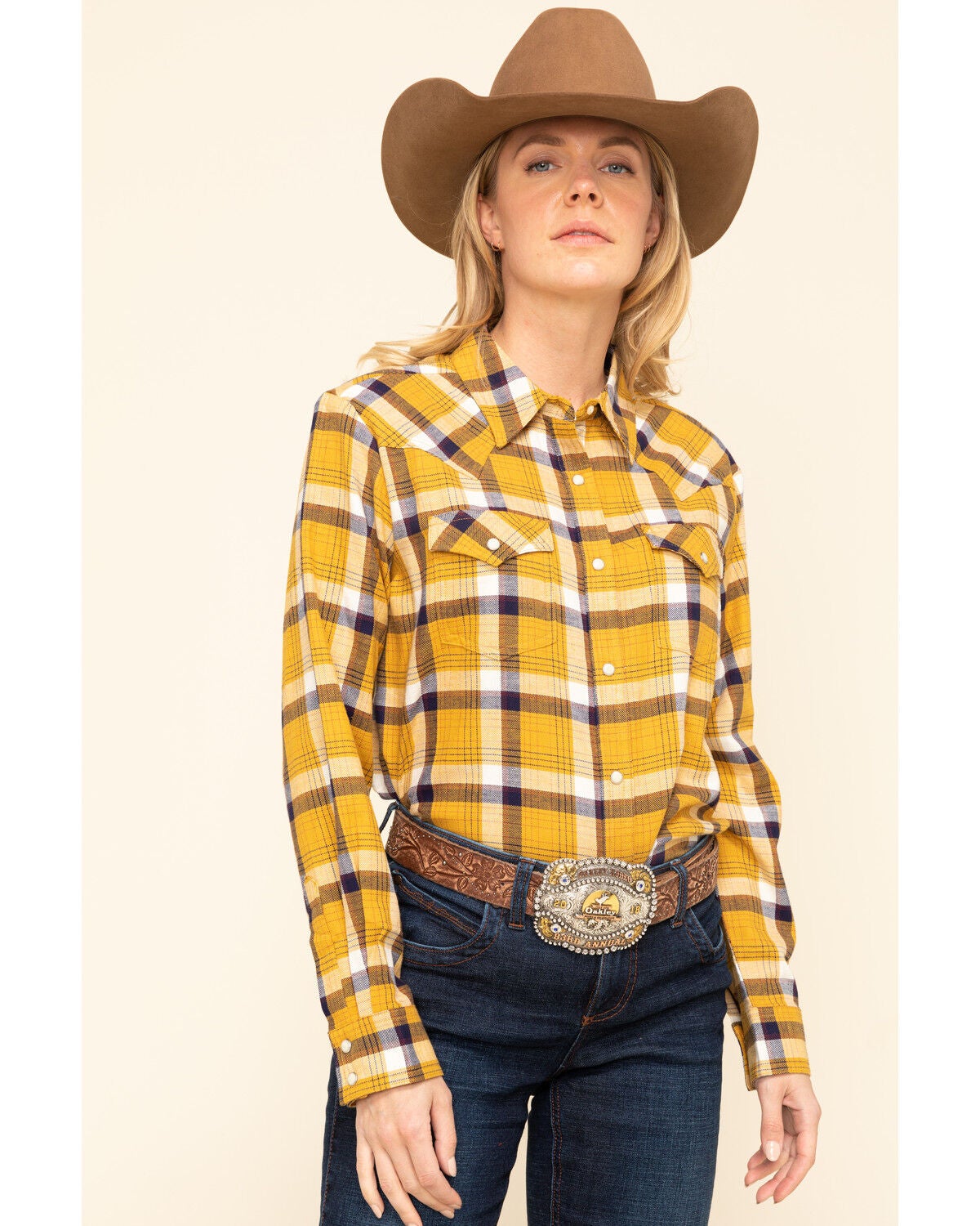 Mustard Boyfriend Flannel Shirt 