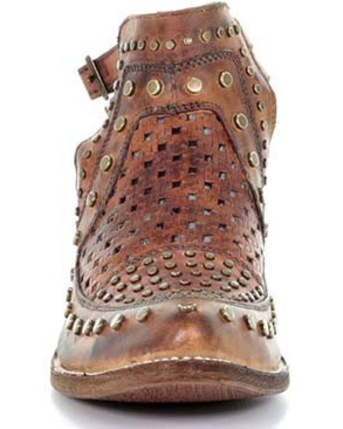 cognac woven mules