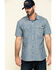 Image #1 - Hawx Men's Rancho Chambray Solid Short Sleeve Work Shirt , Blue, hi-res