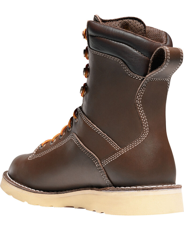 Danner Men's Brown Quarry USA 8" Wedge Work Boots - Alloy Toe , Brown, hi-res