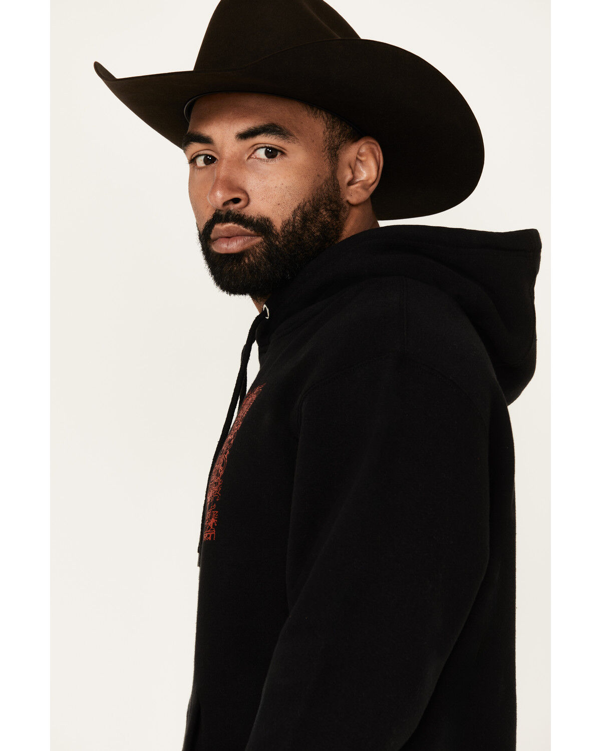 Image #2 - Cody James Men's Tiled Mexico Flag Hooded Sweatshirt, Black, hi-res