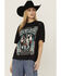 Image #1 - Rock & Roll Denim Women's Reckless and Wild Guitar Short Sleeve Graphic Tee, Black, hi-res