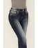 Miss Me Women's Americana Star Embroidered Pocket Dark Wash Bootcut Jeans , Blue, hi-res