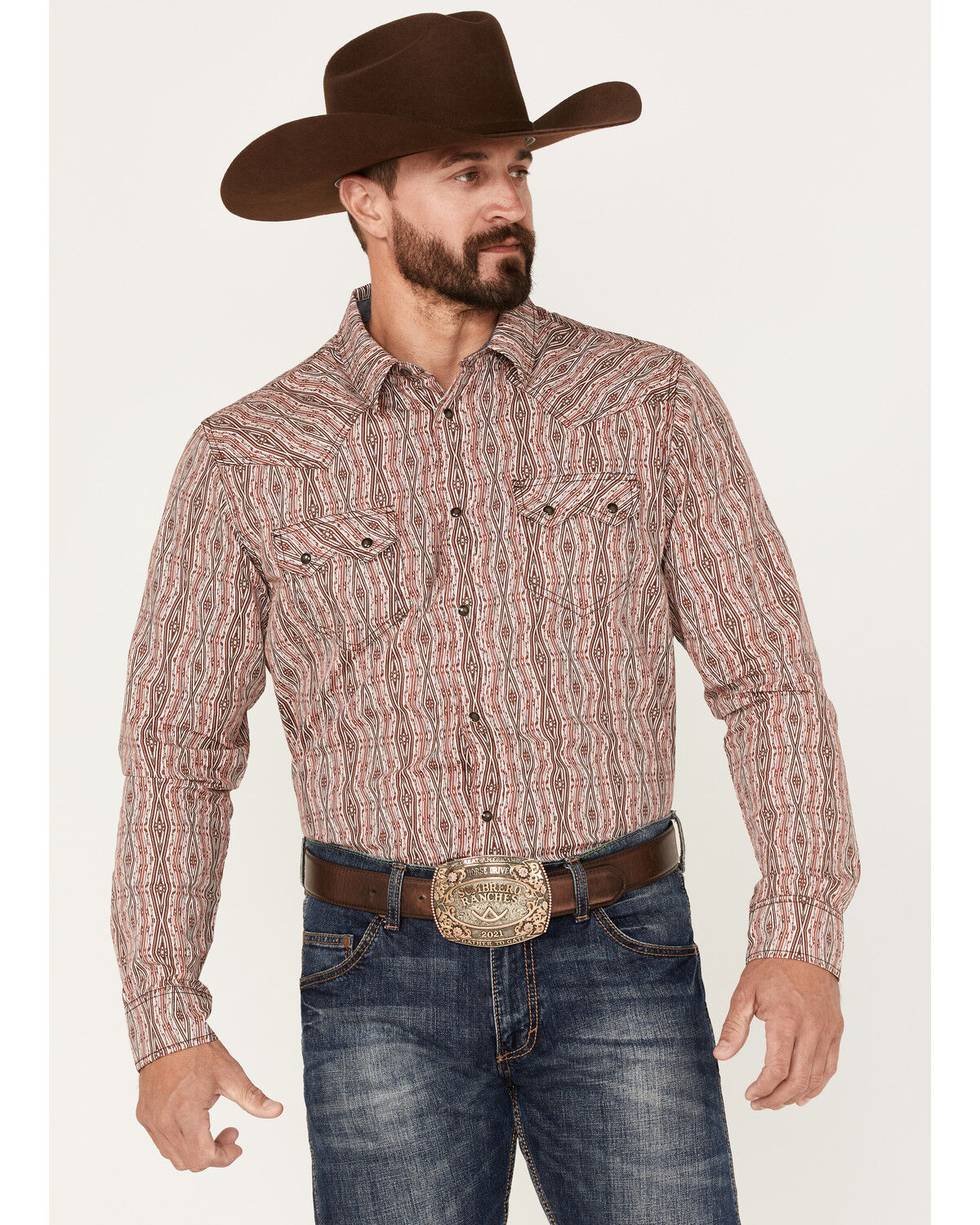Image #1 - Cody James Men's Traverse Southwestern Print Snap Western Shirt, , hi-res