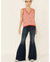 Wrangler Women's Red Striped Sweater Knit Tank Top , Red, hi-res