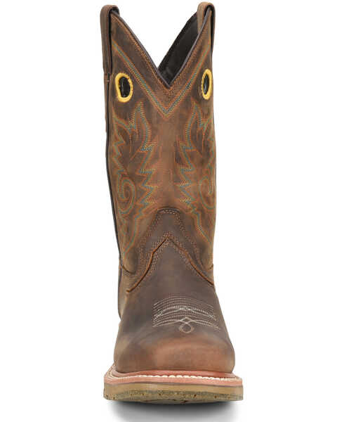 Image #5 - Double H Men's Elijah Western Work Boots - Composite Toe, Brown, hi-res