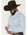 Image #2 - Wrangler Men's Plaid Print Long Sleeve Button-Down Western Shirt - Big, Blue, hi-res