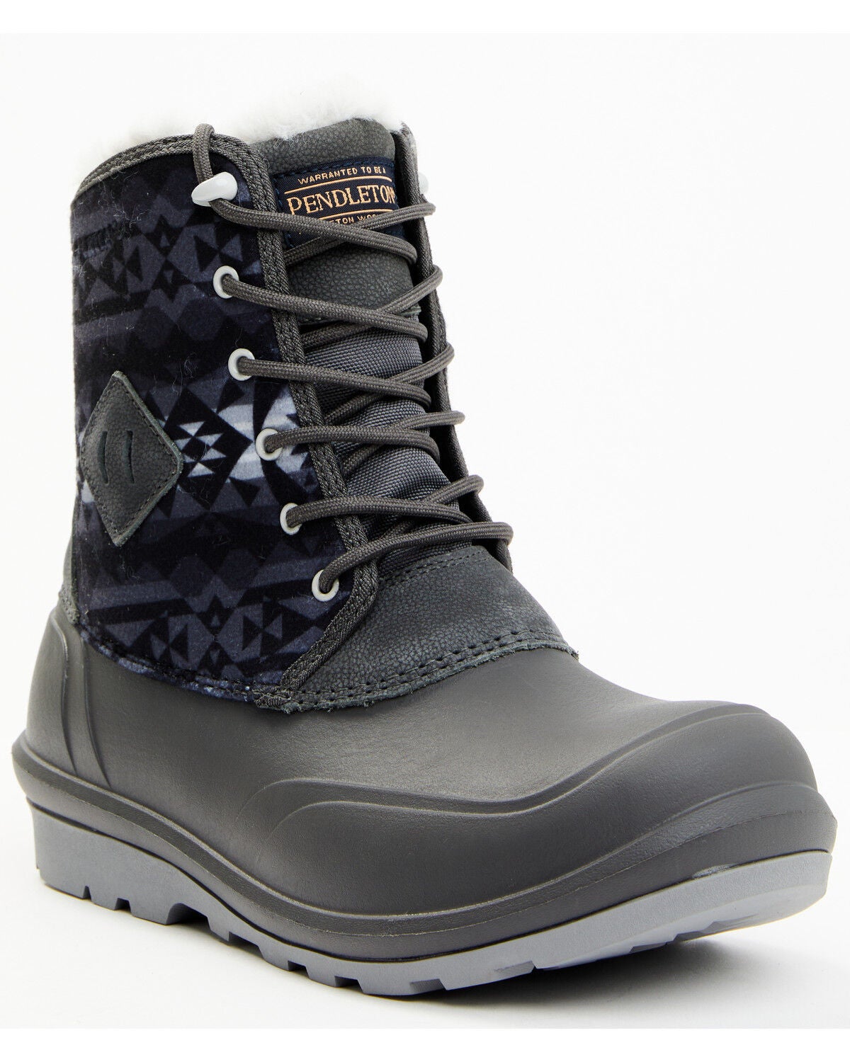 Pendleton Women's Lace-Up Boots - Round Toe, Jet Black, hi-res