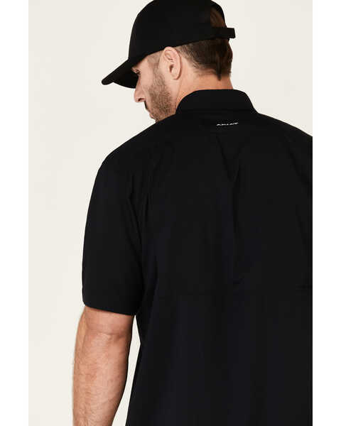 Image #4 - Ariat Men's Solid Tek Button Down Short Sleeve Western Shirt - Tall , Black, hi-res