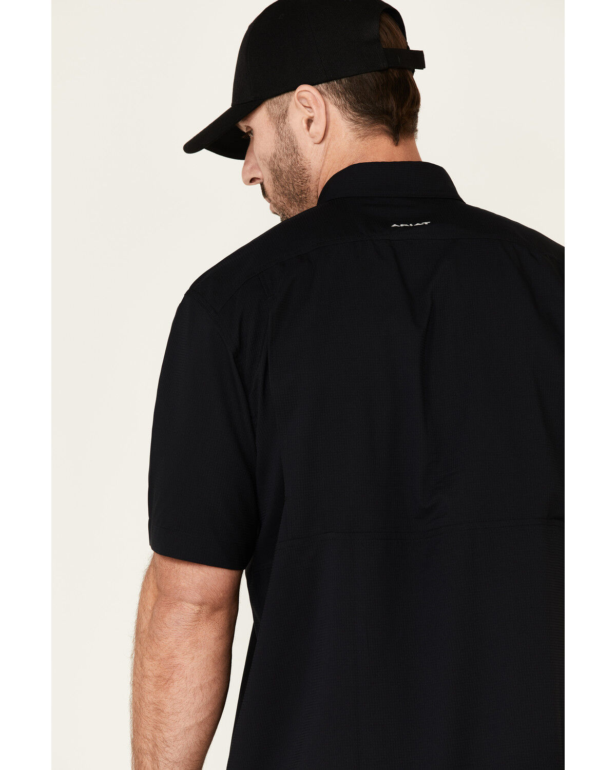 Image #4 - Ariat Men's Solid Tek Button Down Short Sleeve Western Shirt - Tall, , hi-res