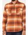 Pendleton Men's Burnside Large Ombre Plaid Print Button Down Western Flannel Shirt , Rust Copper, hi-res