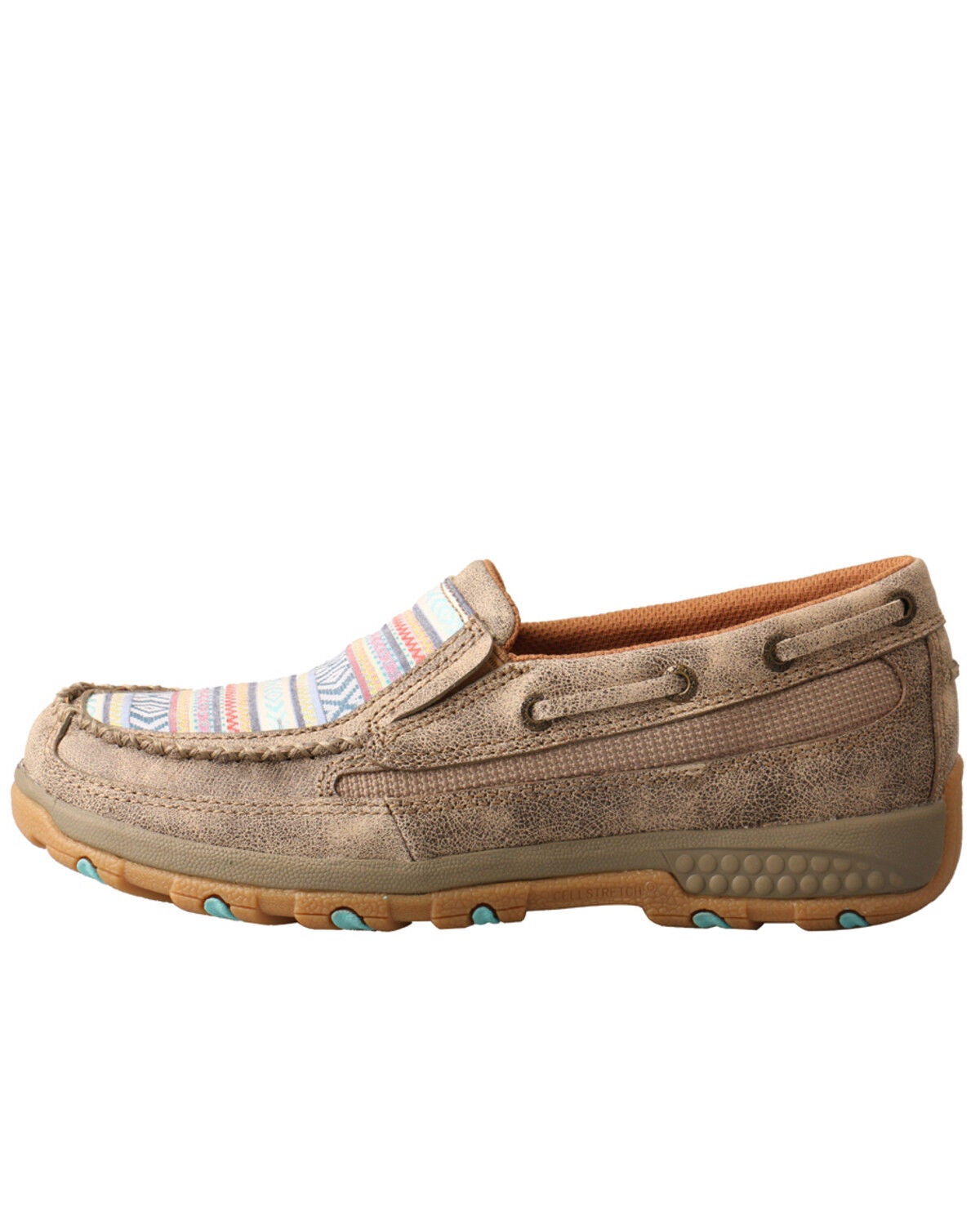 Twisted x Driving CellStretch Dusty Tan/Multi Boat Shoe (WXC0008)