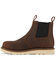 Image #3 - US Boot Men's James 6" Chelsea Work Boots - Soft Toe, Brown, hi-res