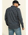 Image #2 - Moonshine Spirit Men's Train Track Check Plaid Print Long Sleeve Western Shirt , Black, hi-res