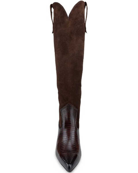 Image #2 - Dante Women's Vallejo Lizard Print Boots - Pointed Toe, Brown, hi-res