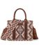 Image #1 - Wrangler Women's Southwestern Print Small Canvas Crossbody Bag, Brown, hi-res
