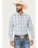 Image #1 - Ariat Men's Pro Series Team Finnegan Plaid Print Long Sleeve Button-Down Western Shirt, Blue, hi-res