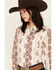 Image #2 - Shyanne Women's Printed Long Sleeve Riding Shirt, Cream, hi-res