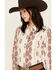 Image #2 - Shyanne Women's Printed Long Sleeve Riding Shirt , Cream, hi-res