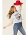 Image #2 - Rock & Roll Denim Women's Rodeo Bronco Bustin' Tee, Blue, hi-res