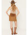 Image #3 - White Crow Women's Ciera Faux Suede Mini Skirt, Brown, hi-res
