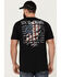 Image #1 - Howitzer Men's We Will Defend Short Sleeve Graphic T-Shirt, Black, hi-res