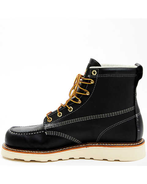 Image #2 - Thorogood Men's American Heritage 6" Made In The USA Wedge Work Boots - Steel Toe, Black, hi-res