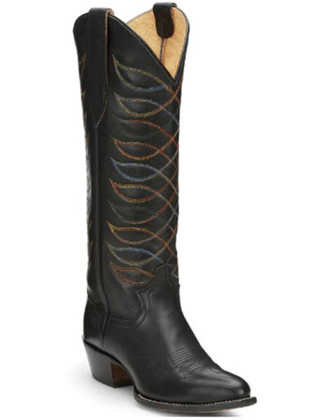 Image #1 - Justin Women's Whitley Western Boots - Round Toe, Black, hi-res