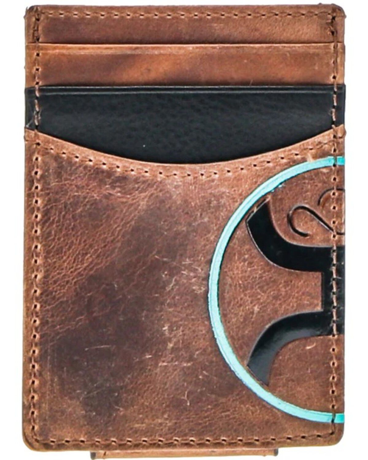 Image #1 - Hooey Men's Hooey 2.0 Embossed Money Clip Wallet, Brown, hi-res