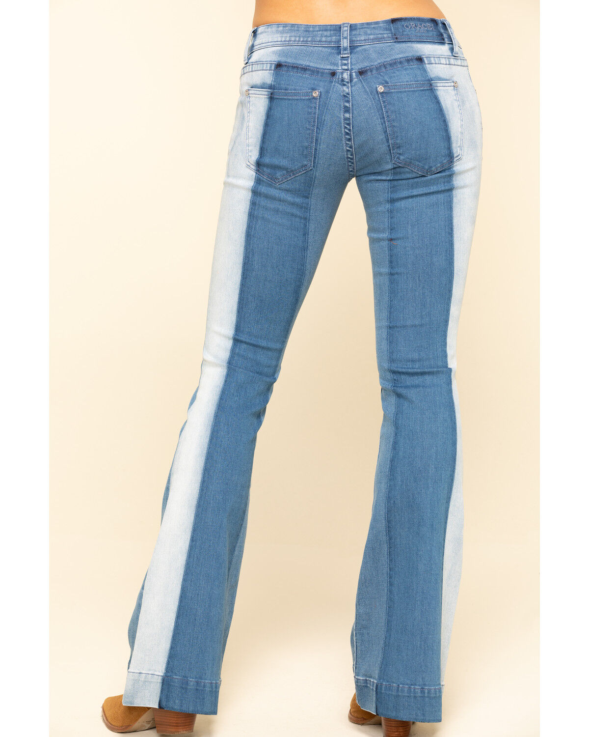 medium wash flare jeans