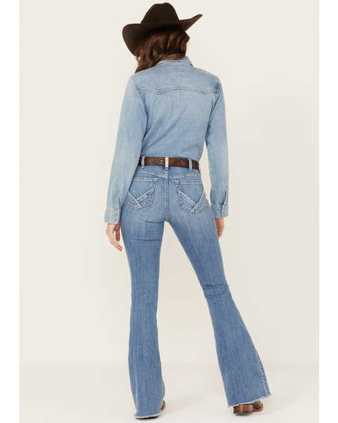 Image #3 - Ariat Women's Medium Wash R.E.A.L High Rise Annie Flare Jeans, , hi-res