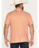 Image #4 - Burlebo Men's Texas Short Sleeve Button-Down Performance Polo Shirt, Orange, hi-res