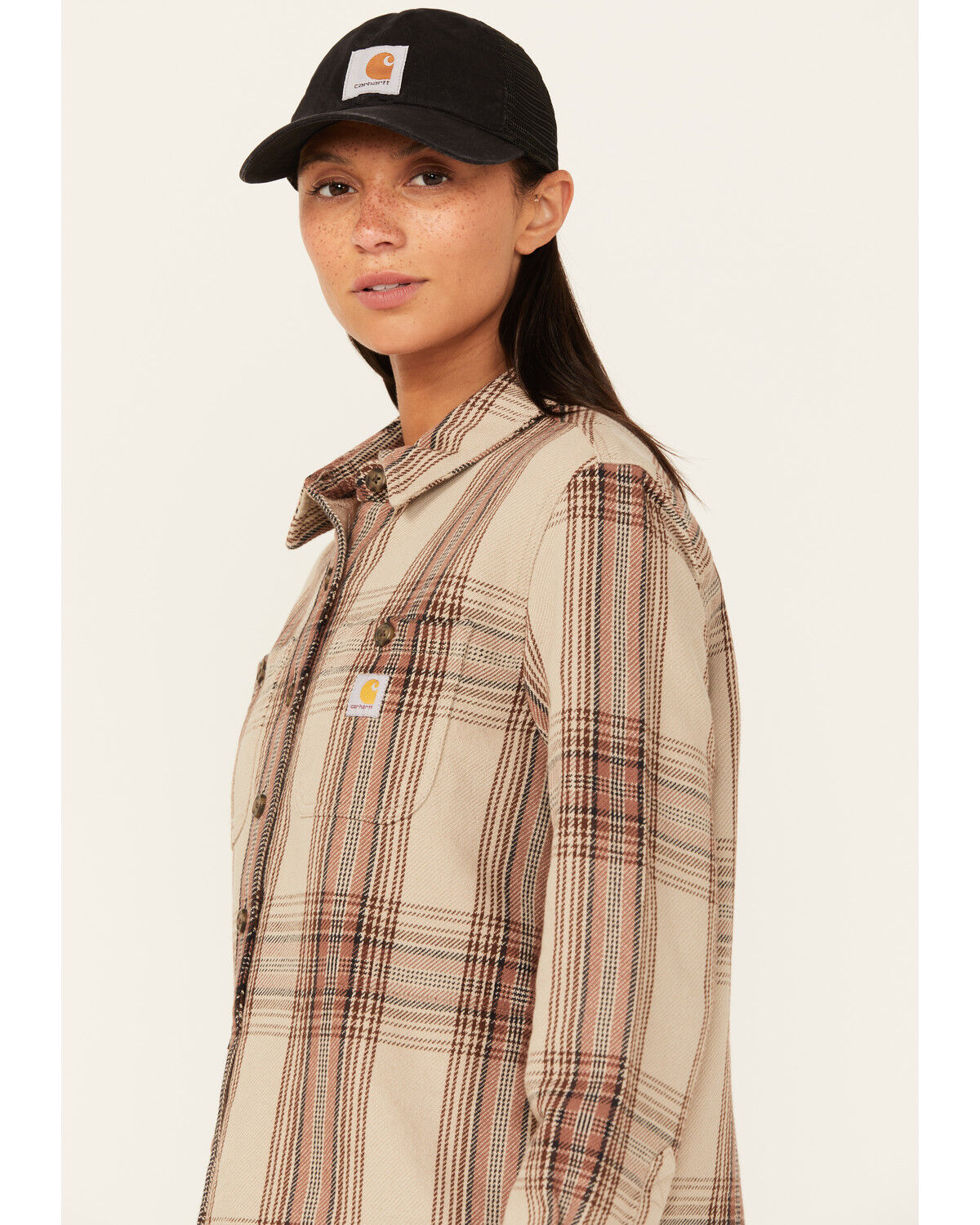 Image #2 - Carhartt Women's Loose Fit Twill Shacket, Rust Copper, hi-res
