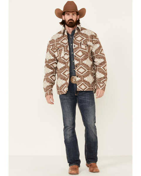 Image #2 - Outback Trading Co. Brown Ronan Southwestern Print Snap-Front Jacket , Brown, hi-res