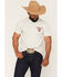 Image #2 - Ariat Men's Trucker Freedom Flag Short Sleeve Graphic T-Shirt, Grey, hi-res