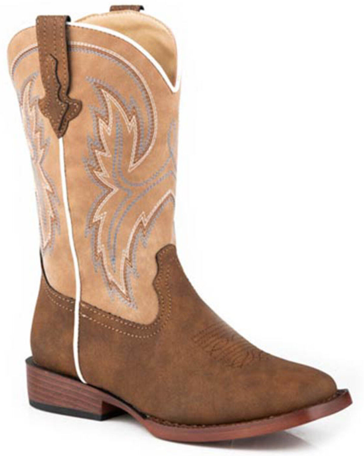Image #1 - Roper Little Boys' Eastwood Western Boots - Broad Square Toe, Brown, hi-res