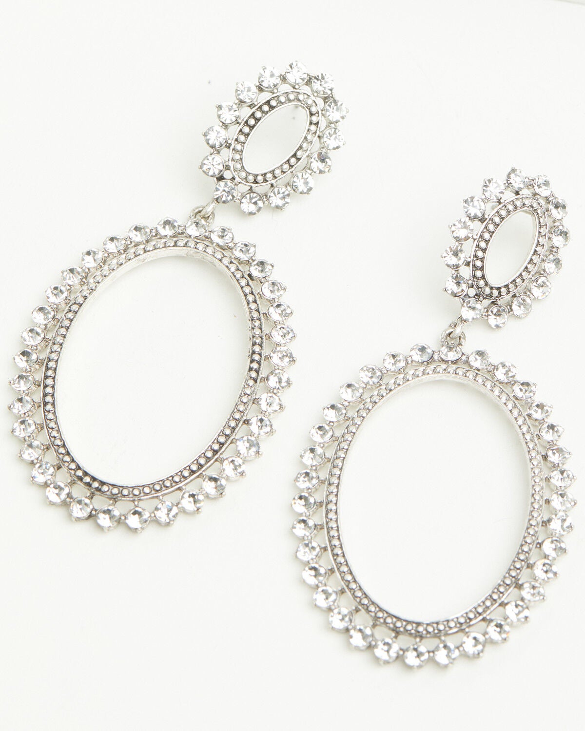 Lainey Wilson Women's Open Drop Earrings, Silver, hi-res