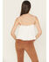 Image #4 - Miss Me Women's Floral Embroidered Cropped Tank Top, White, hi-res