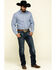 Stetson Men's Pinwheel Geo Print Long Sleeve Western Shirt , Blue, hi-res