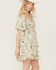 Image #2 - Revel Women's Leaf Print Mini Dress, Cream, hi-res
