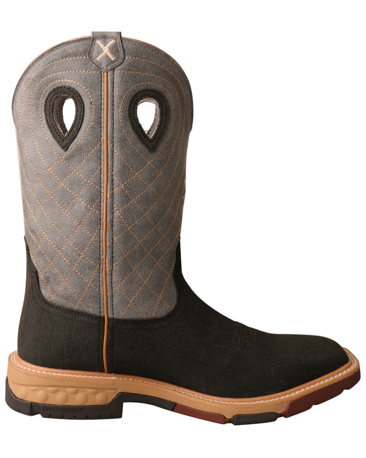 Image #2 - Twisted X Men's CellStretch Performance Western Boots - Broad Square Toe, Brown, hi-res