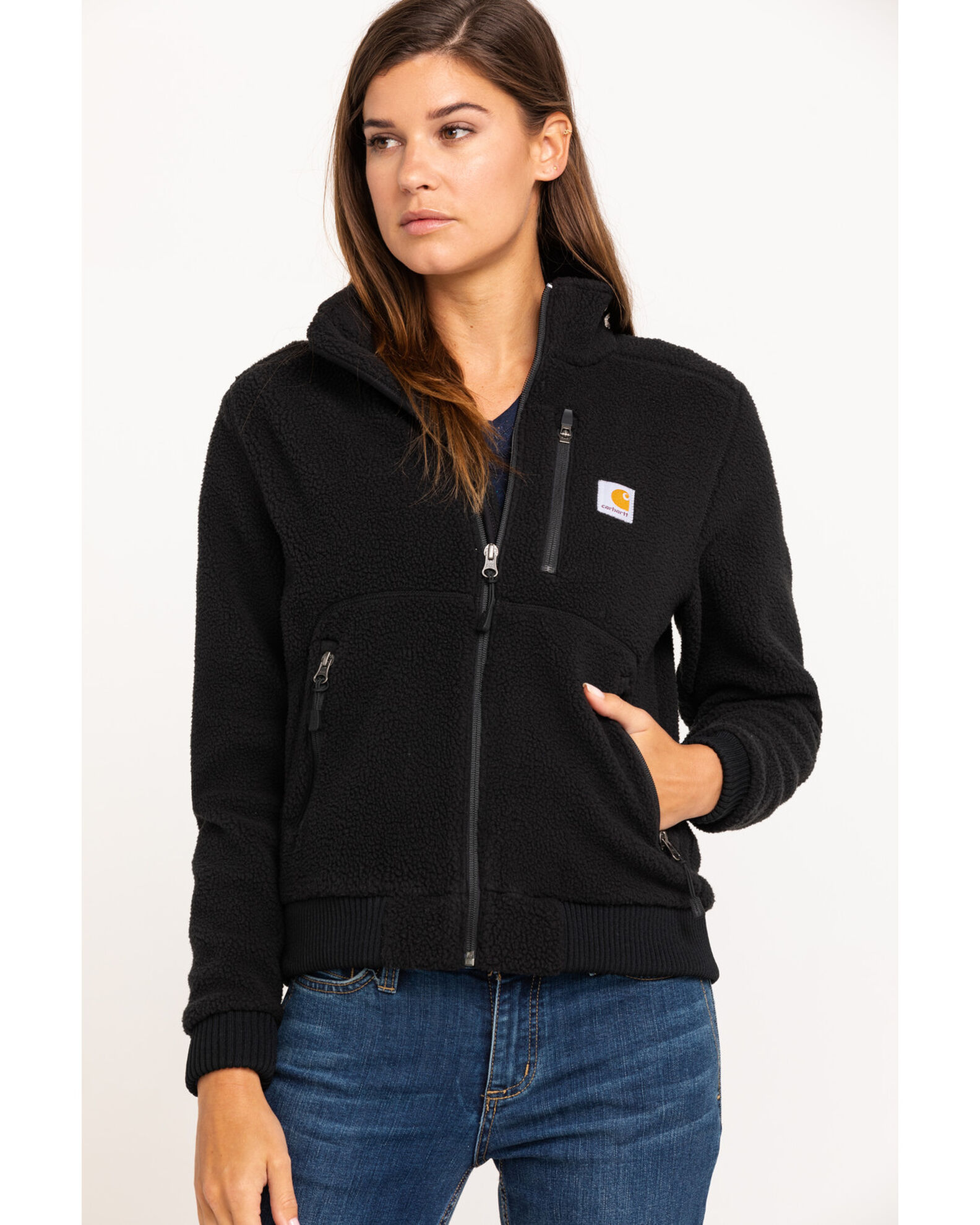 Womens high shop pile fleece jacket