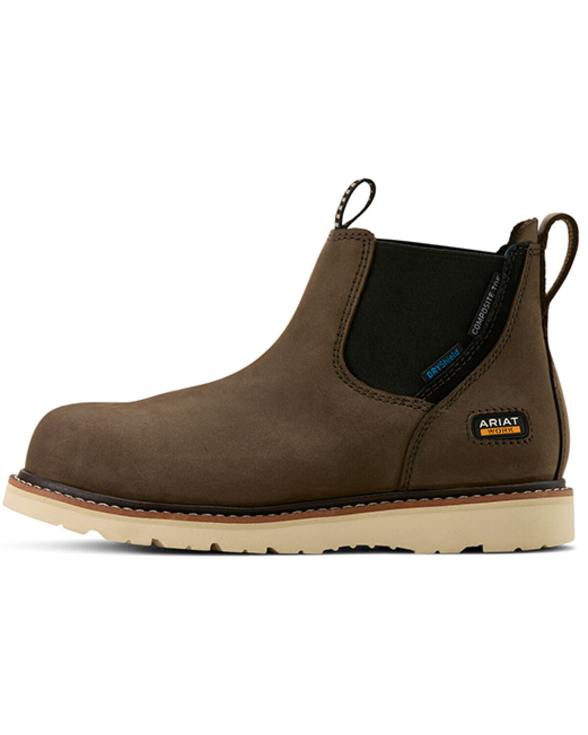 Image #2 - Ariat Women's Rebar Wedge Chelsea Waterproof Work Boots - Composite Toe, Grey, hi-res