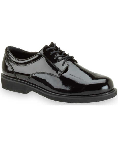 Image #1 - Thorogood Men's Poromeric Academy High Glass Uniform Oxfords, Black, hi-res