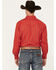 Image #4 - Scully Men's Skull Striped Long Sleeve Pearl Snap Western Shirt, Red, hi-res