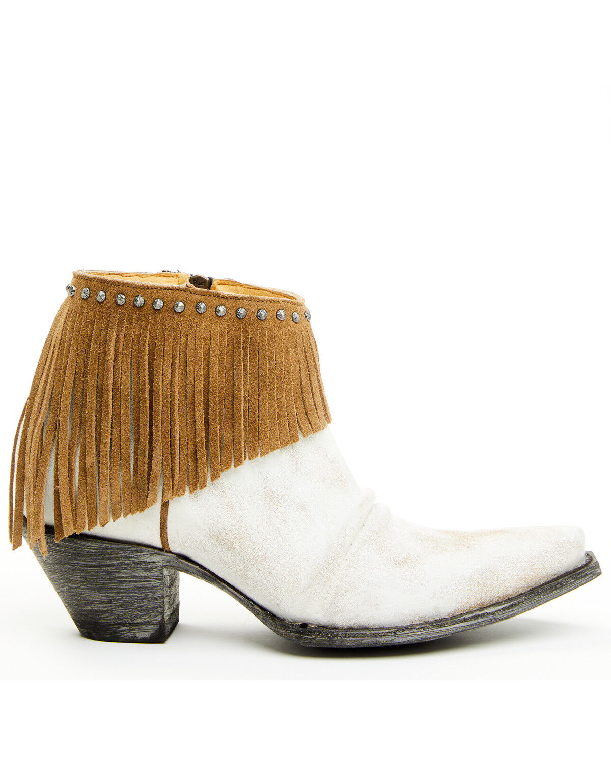 Image #2 - Yippee Ki Yay Women's Tess Western Booties - Snip Toe, Beige, hi-res