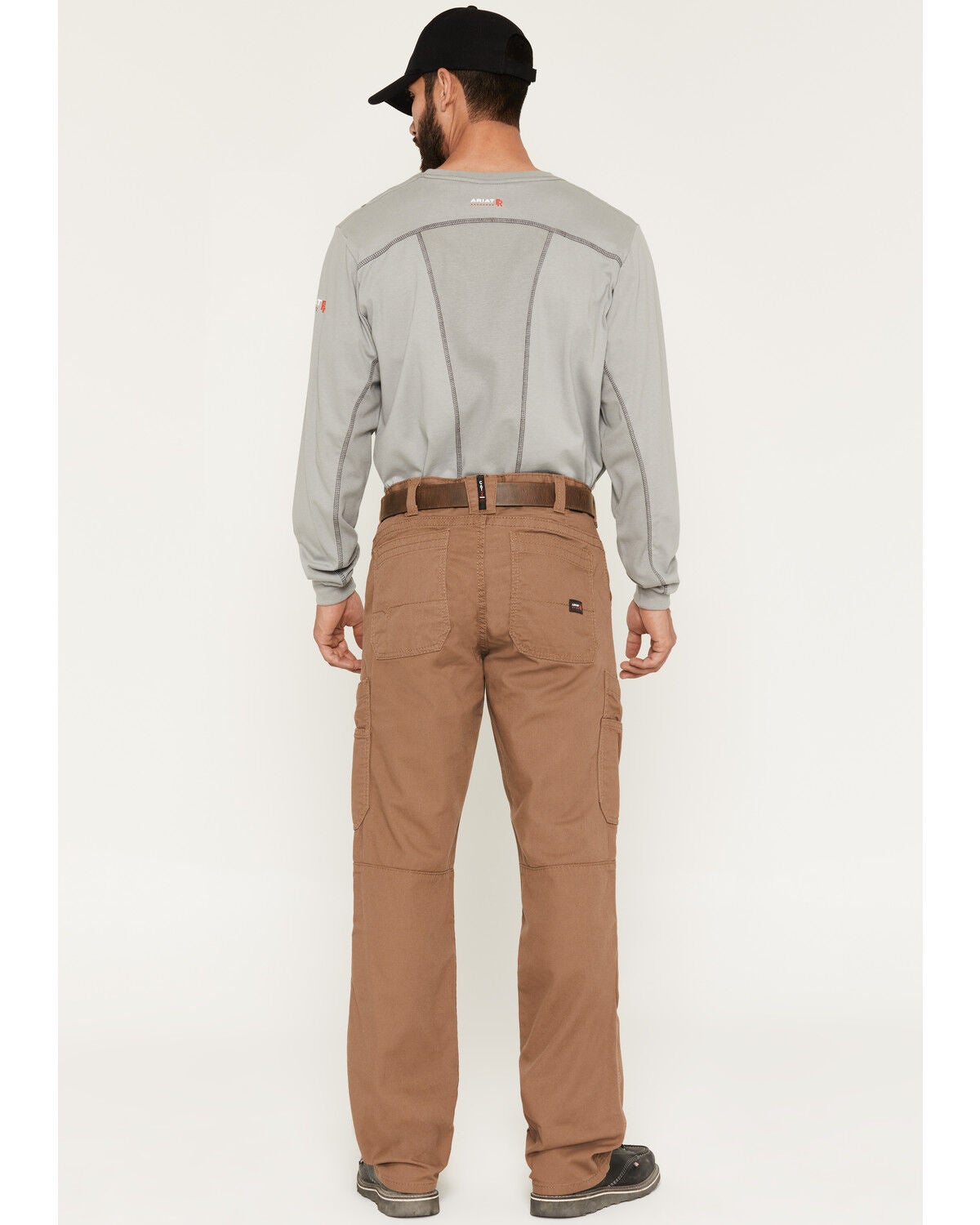 Image #3 - Ariat Men's FR M5 Duralight Stretch Canvas Straight Work Pants, Beige/khaki, hi-res