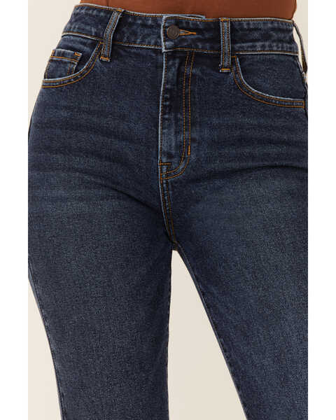 Image #2 - Cello Women's Dark Wash High Rise Flare Jeans, Blue, hi-res