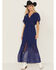 Image #2 - Shyanne Women's Lace Inset High-Low Maxi Dress, Blue, hi-res